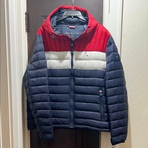 Tommy Hilfiger Red, White, and Blue Puffer Jacket